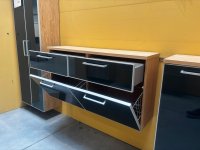 Hänge-Schuhschrank Voss Möbel Eiche Bianco Anthrazit Glasfront - Bild 3