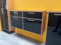 Hänge-Schuhschrank Voss Möbel Eiche Bianco Anthrazit Glasfront - Bild 5