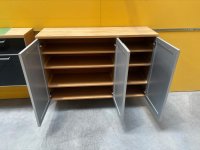 Voss Hänge-Schuhschrank Eiche Bianco Anthrazit Glasfront - Bild 3