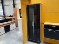 Voss Möbel Hänge-Garderobe Eiche Bianco Anthrazit Glasfront - Bild 2