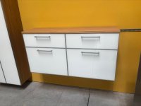 Voss Hänge-Schuhschrank Eiche Bianco / Optiweiß 121 cm - Bild 5