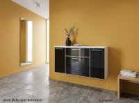 Voss Hänge-Schuhschrank Glasfront 121 cm Weiß/Anthrazit - Bild 1