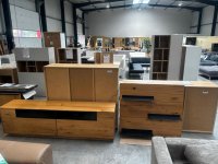 TV-Board & Wandboard 2-tlg. Asteiche teilmassiv LED - Bild 2