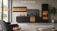 3-tlg. Wohnwand Grau/Eiche - Neuware - Bild 1