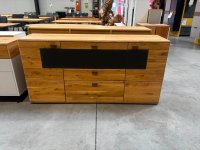 Sideboard Alteiche teilmassiv Grauglas 180 cm - Bild 2