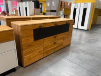 Sideboard Alteiche teilmassiv Grauglas 180 cm - Bild 6