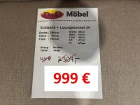 Eckbankgruppe 4-tlg. Beige mit 3 Loungesesseln - Bild 3