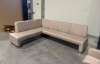 Eckbankgruppe 4-tlg. Beige mit 3 Loungesesseln - Bild 5
