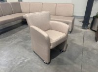 Eckbankgruppe 4-tlg. Beige mit 3 Loungesesseln - Bild 7
