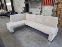 Elegante Eckbank Cordstoff Beige 244x157 cm - Bild 2