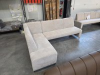 Elegante Eckbank Cordstoff Beige 244x157 cm - Bild 6