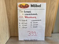 Wohnwand 2-teilig Kaschmir / Eiche Hikora mit LED & Softclose - Bild 3