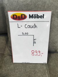Ecksofa Chenille Grau mit Kissen & Massivholzfüßen - Bild 3