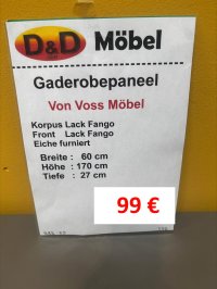 Voss Garderoben-Paneel Fango/Eiche 60x170 cm - Bild 3