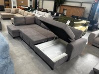 Wohnlandschaft Schlafsofa Grau mit Bettkasten & Schlaffunktion - Bild 2