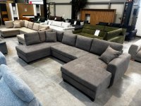 Wohnlandschaft Schlafsofa Grau mit Bettkasten & Schlaffunktion - Bild 4