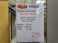 Voss Flurgarderobe Fango/Eiche - 75% Rabatt - Bild 3
