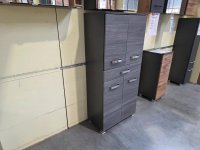 Midischrank Badmöbel Graphit/Eiche Rauchsilber NEU - Bild 2