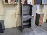 Midischrank Badmöbel Graphit/Eiche Rauchsilber NEU - Bild 4
