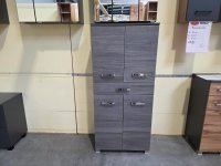 Midischrank Badmöbel Graphit/Eiche Rauchsilber NEU - Bild 5
