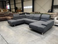 Wohnlandschaft U-Form Grau mit Sitz- & Kopfverstellung - Bild 2