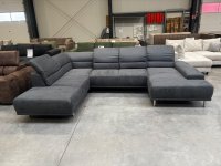 Wohnlandschaft U-Form Grau mit Sitz- & Kopfverstellung - Bild 4