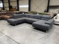 Wohnlandschaft U-Form Grau mit Sitz- & Kopfverstellung - Bild 7