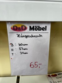 Hängeschrank 60 cm Weiß Hochglanz Neuware - Bild 4