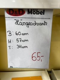 Hängeschrank Küchenmöbel 60 cm Weiß Hochglanz Neuware - Bild 4