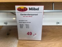 Voss Garderobenpaneel Weiß/Eiche 119 cm - Bild 3