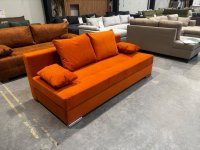 Schlafsofa Federkern mit Bettkasten Orange - Bild 2