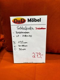 Schlafsofa Federkern mit Bettkasten Orange - Bild 3
