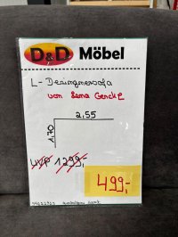 LeGer Home Ecksofa Dunkelgrau Samtoptik Einzelstück - Bild 3