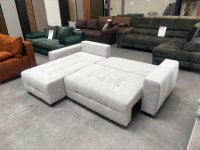 Eckschlafsofa mit Bettkasten Silbergrau (Einzelstück) - Bild 4