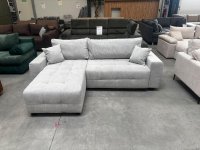 Eckschlafsofa mit Bettkasten Silbergrau (Einzelstück) - Bild 6