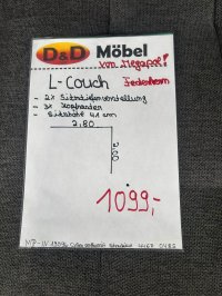 Megapol Ecksofa Grau mit Sitztiefen- & Kopfverstellung - Bild 3