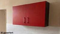 Hängeschrank Küchenschrank 100 cm Grafit/Rot NEU - Bild 1
