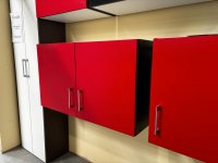 Hängeschrank Küchenschrank 100 cm Grafit/Rot NEU - Bild 2