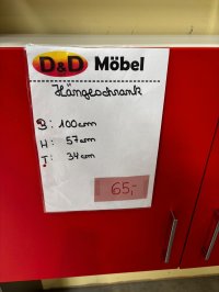 Hängeschrank Küchenschrank 100 cm Grafit/Rot NEU - Bild 4