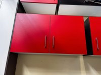 Hängeschrank Küchenschrank 100 cm Grafit/Rot NEU - Bild 5