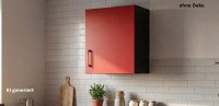 Hängeschrank 50 cm Küchenschrank Grafit/Rot Matt - Bild 1