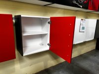 Hängeschrank 50 cm Küchenschrank Grafit/Rot Matt - Bild 3