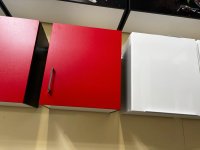 Hängeschrank 50 cm Küchenschrank Grafit/Rot Matt - Bild 5