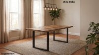 Esstisch Mango Massivholz 180x90 cm Schwarz - Bild 1