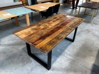 Esstisch Mango Massivholz 180x90 cm Schwarz - Bild 2
