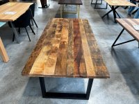 Esstisch Mango Massivholz 180x90 cm Schwarz - Bild 5