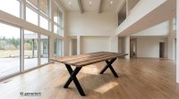 Esstisch Altholz Akazie 220x100 cm massiv X-Gestell - Bild 1