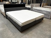 Boxspringbett 200x200 cm mit Topper - niedriges Kopfteil für Dachschräge - Bild 2