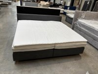Boxspringbett 200x200 cm mit Topper - niedriges Kopfteil für Dachschräge - Bild 4