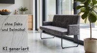 Sitzbank Vintage Anthrazit - Essbank mit Kufengestell - Bild 1